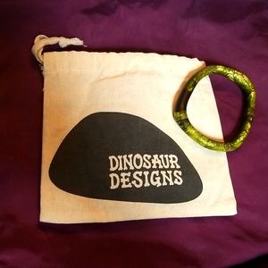 DINOSAUR DESIGNS RESIN SLATE BANGLE - MALACHITE